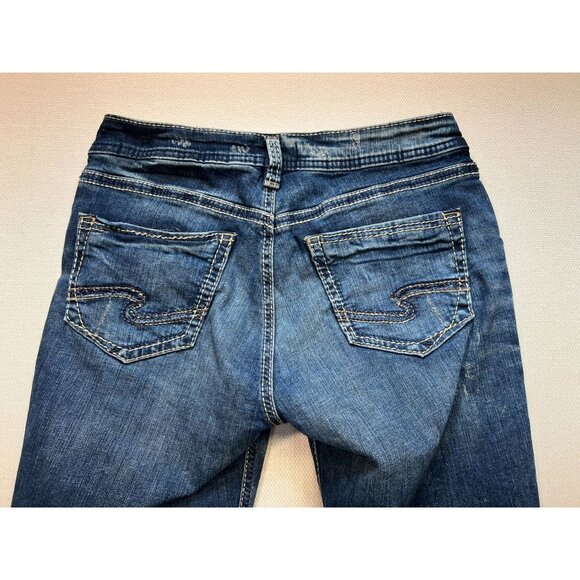 Silver Jeans Co. Womens Distressed Skinny Jeans Size 28x29 Blue Denim Medium Was - Picture 11 of 11